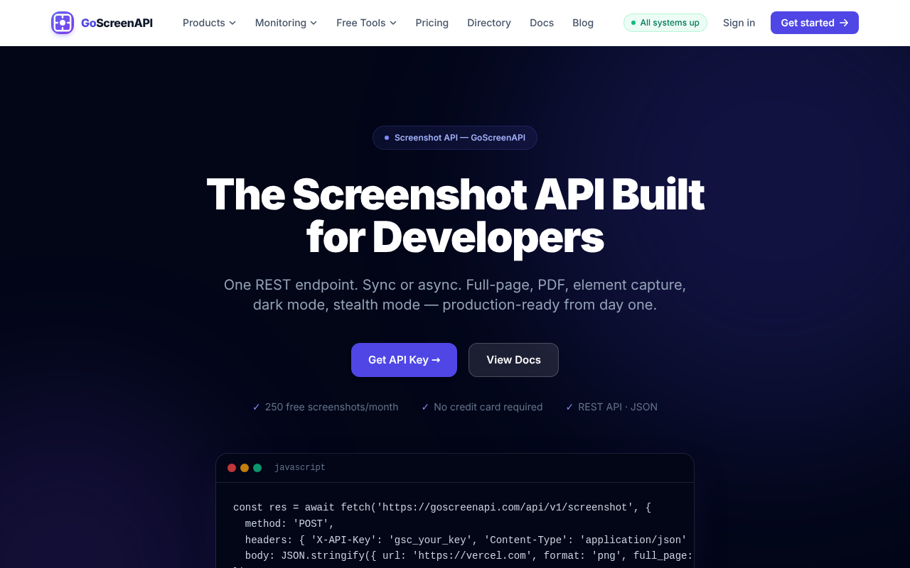 Screenshot API