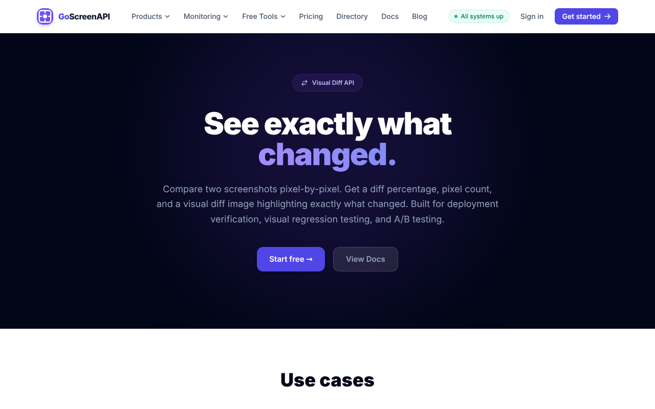 Visual Diff API