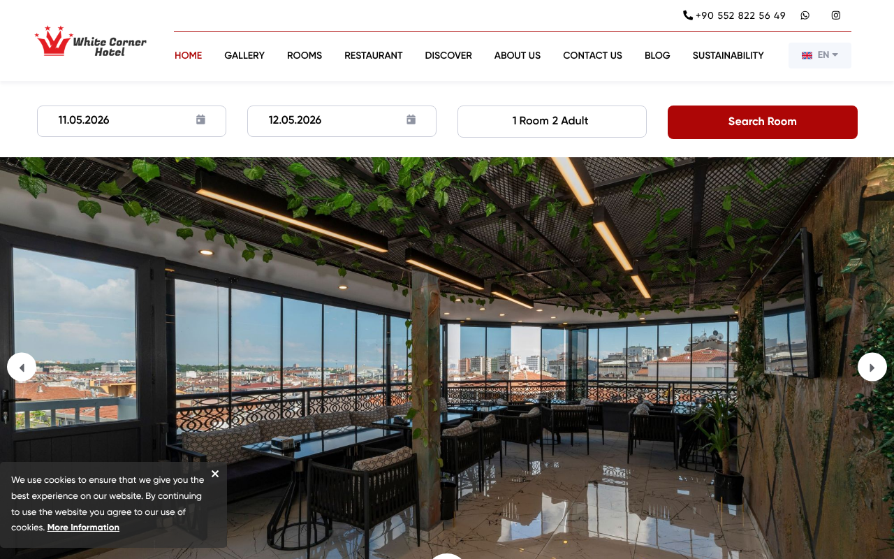 http://www.whitecornerhotel.com.tr screenshot