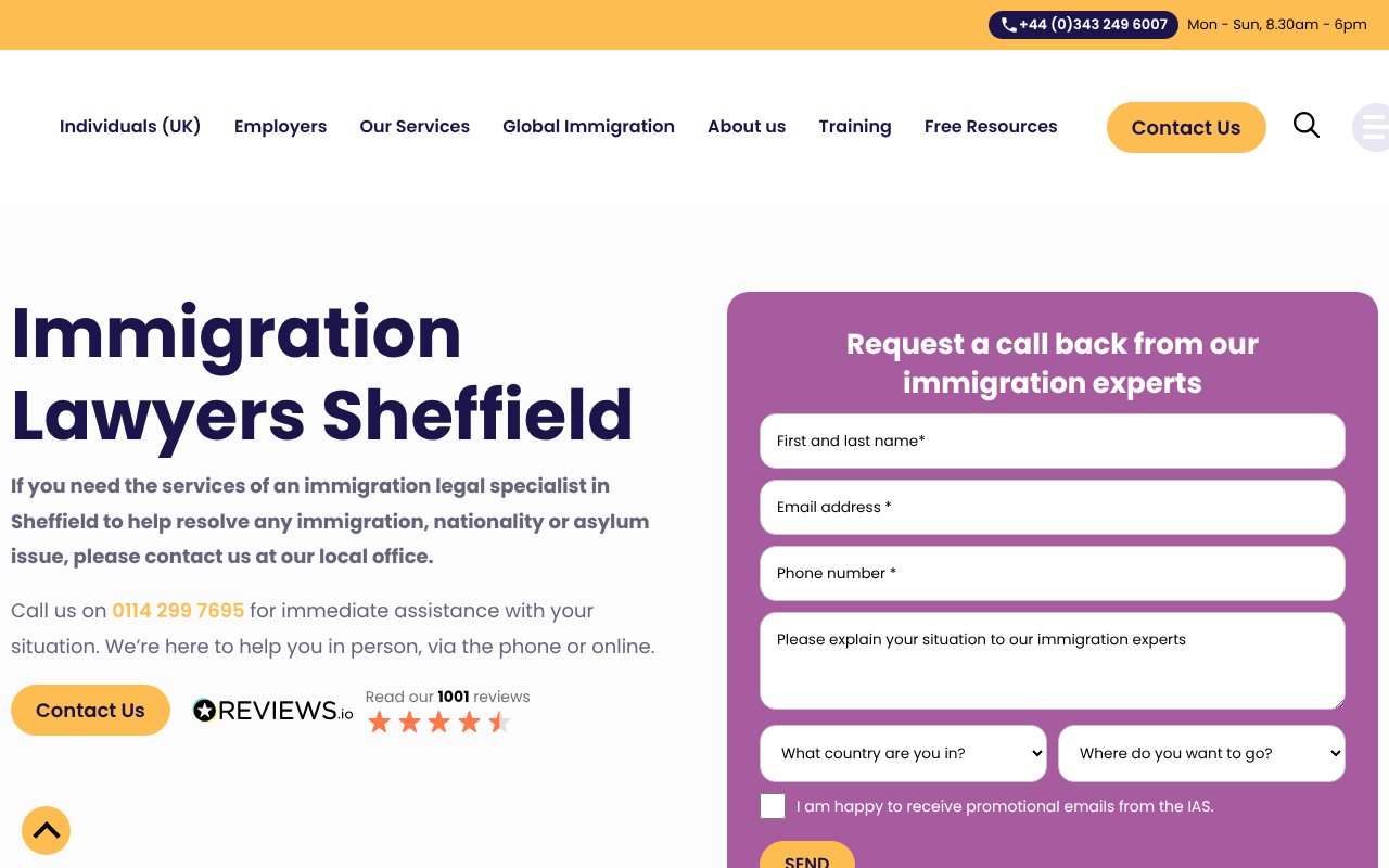 Immigration Advice service (Sheffield)