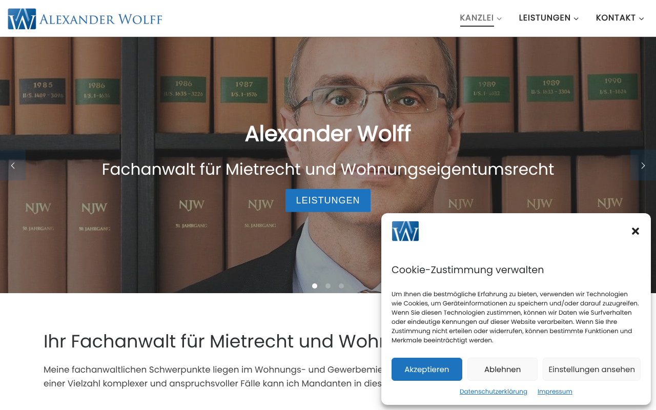 Specialist Lawyer Tenancy Alexander Wolff screenshot