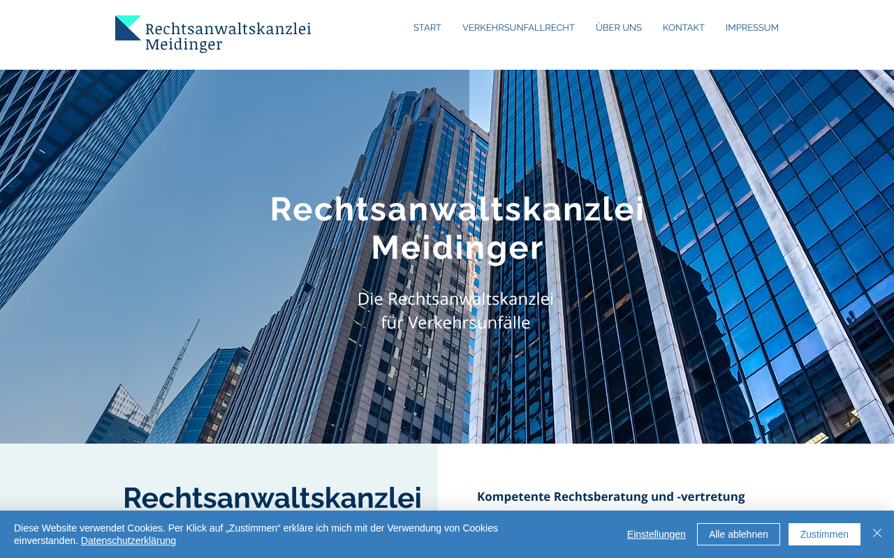 Rechtsanwaltskanzlei Meidinger screenshot