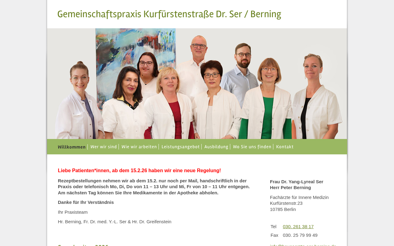 Dr.med. Yang-Lyreal Ser & Peter Berning, Fachärzte für Innere Medizin screenshot