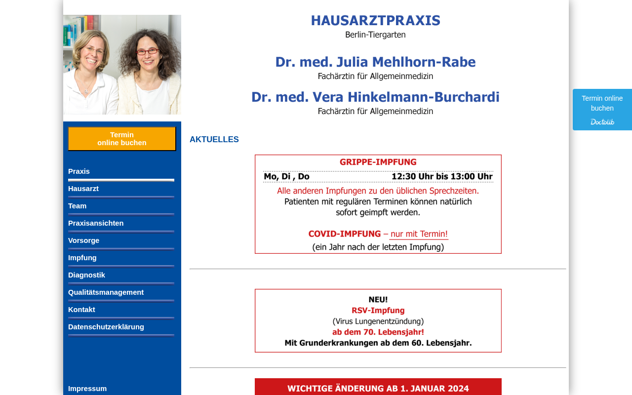 Hausarztpraxis Dr. med. Julia Mehlhorn-Rabe und Dr. med.Vera Hinkelmann-Burchardi — Web Directory