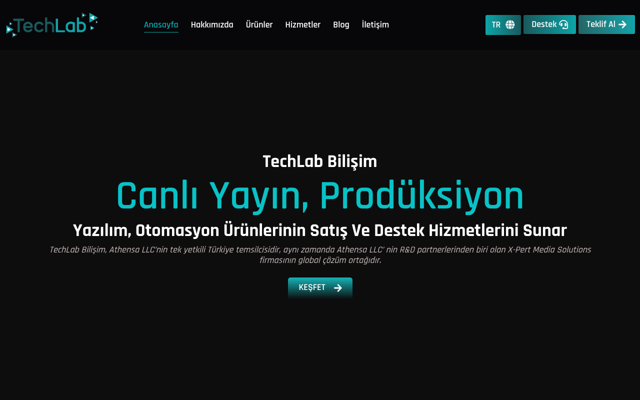 TechLab Bilişim San. Tic. Ltd. Şti. screenshot