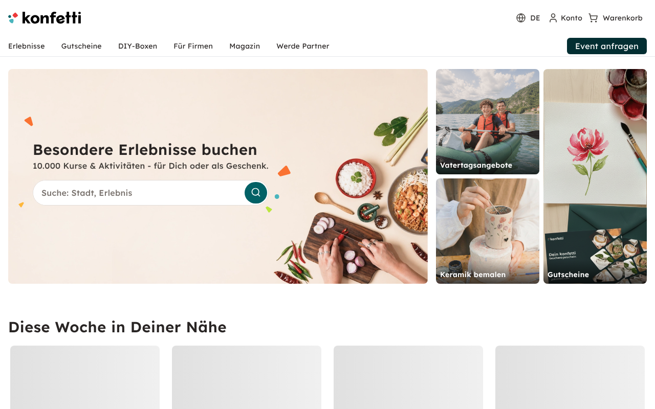 konfetti - Kurse und Teamevents buchen