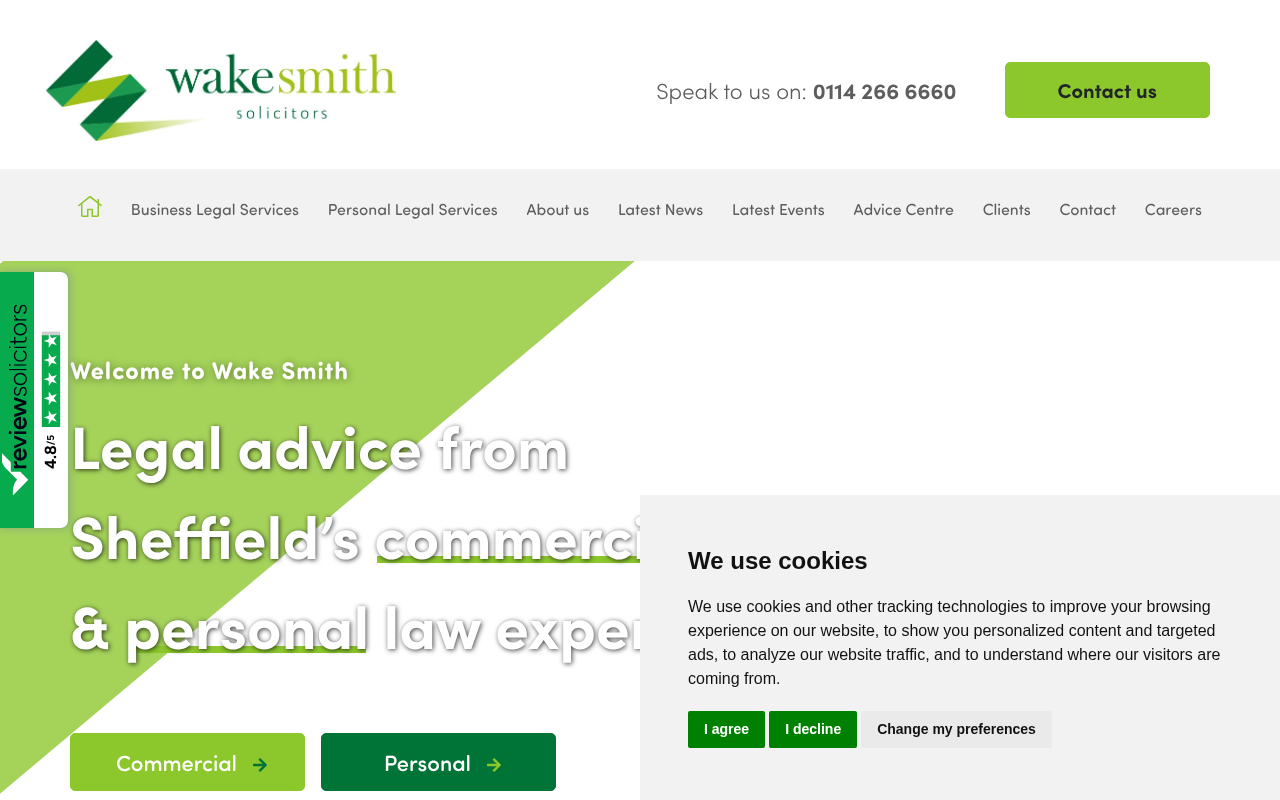 Wake Smith Solicitors screenshot
