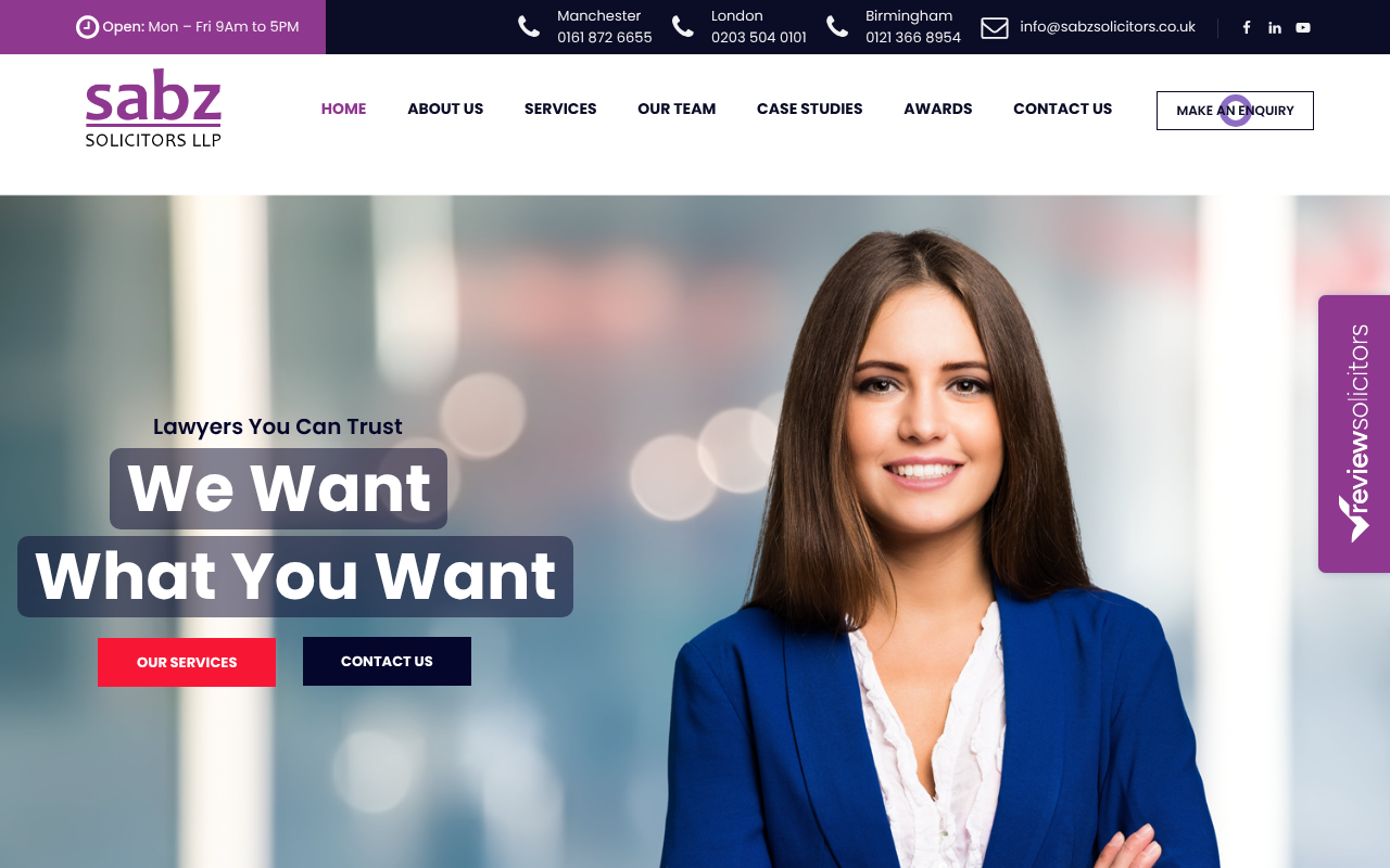SABZ Solicitors LLP screenshot