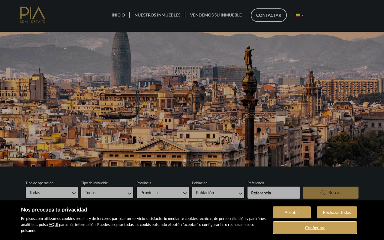 Pia Advisors | Agencia Inmobiliaria Barcelona | Compra, venta y alquiler de pisos y locales screenshot