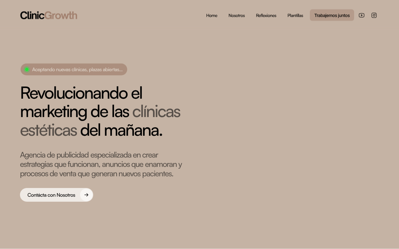 ClinicGrowth - Agencia de Marketing para Clínicas Estéticas screenshot