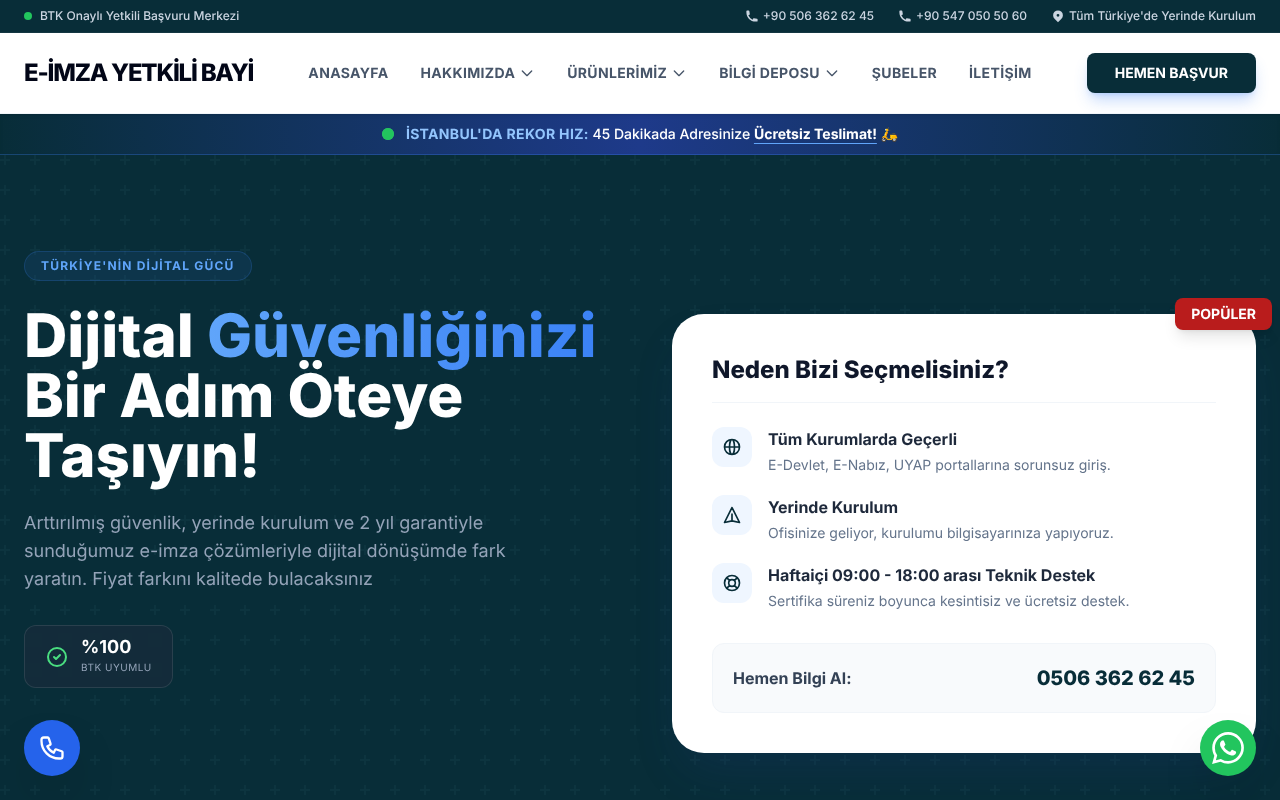 E-İmza Yetkili Bayii Kadıköy screenshot