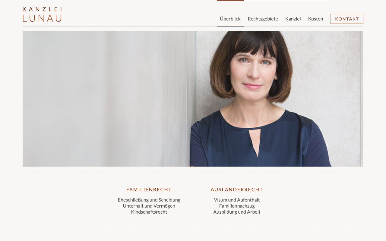 Sylvia Lunau - Kanzlei Lunau - Rechtsanwalt Berlin - Familienrecht Berlin - Ausländerrecht Berlin screenshot