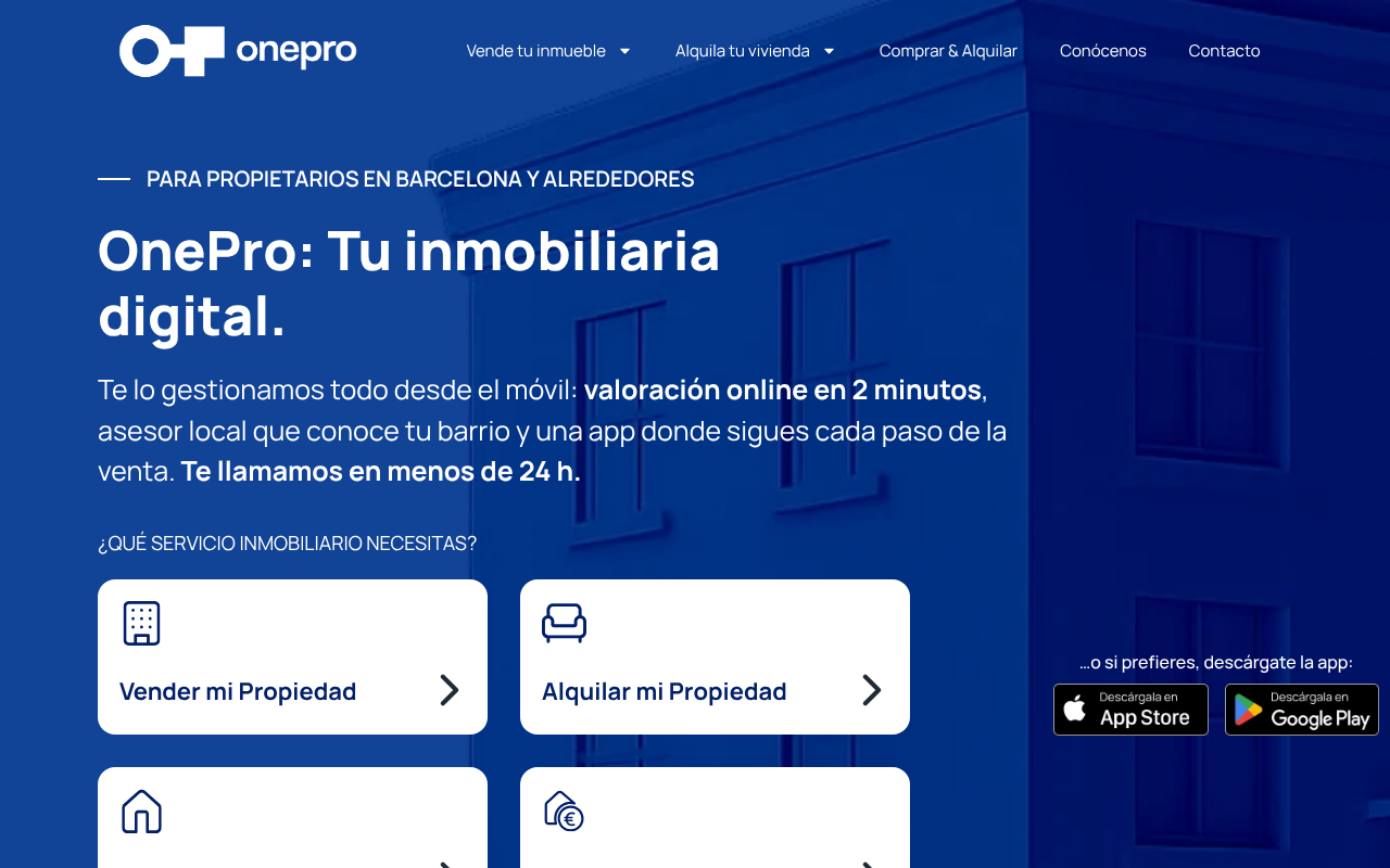 ONEPRO® | Inmobiliaria Barcelona screenshot