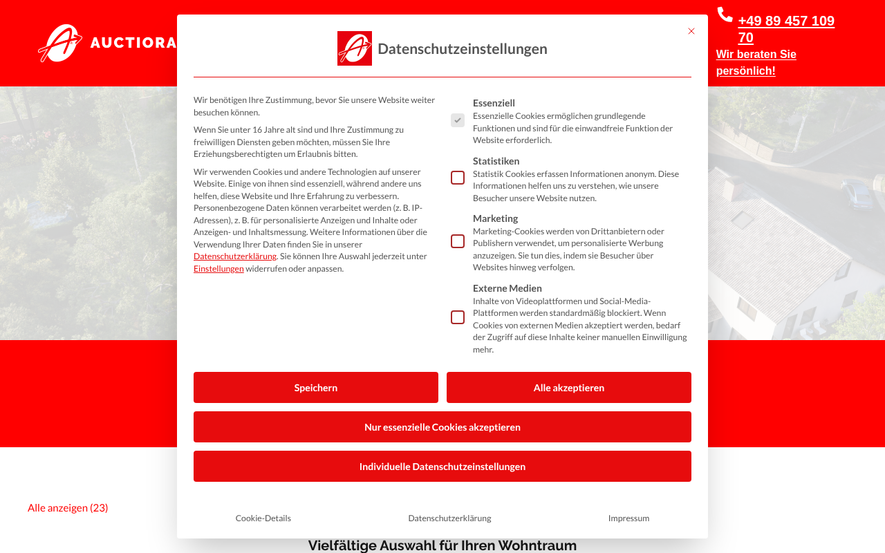 AUCTIORA Immobilien GmbH screenshot