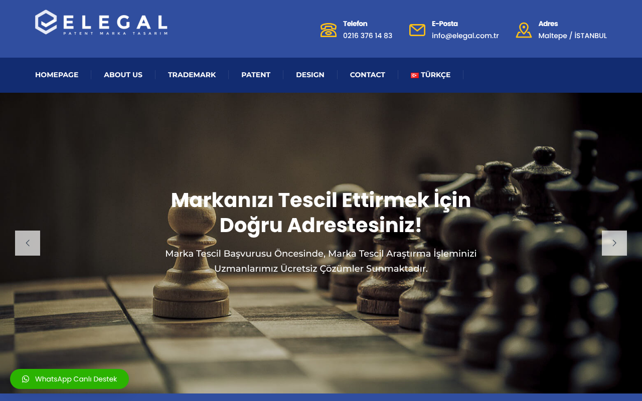 http://www.elegal.com.tr screenshot