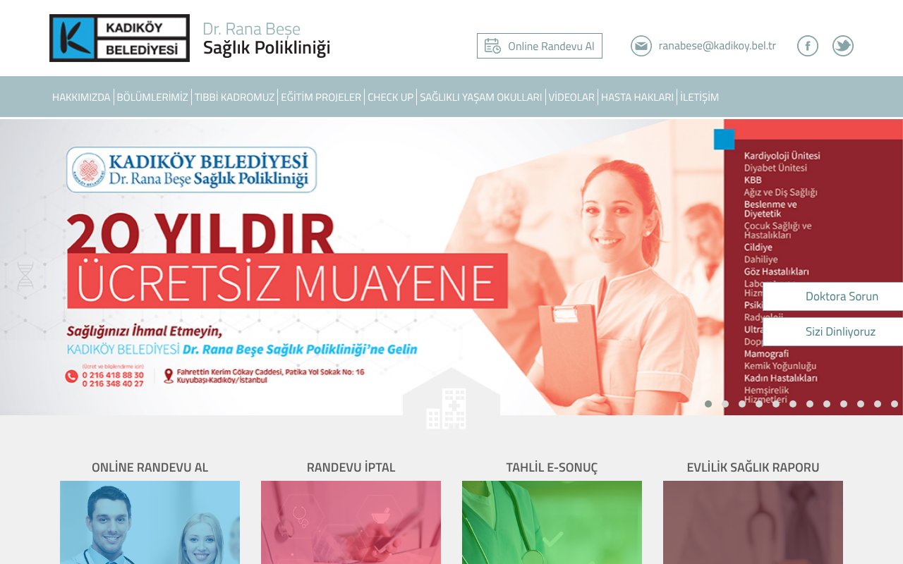 Kadıköy Belediyesi Dr. Rana Beşe Sağlık Polikinliği