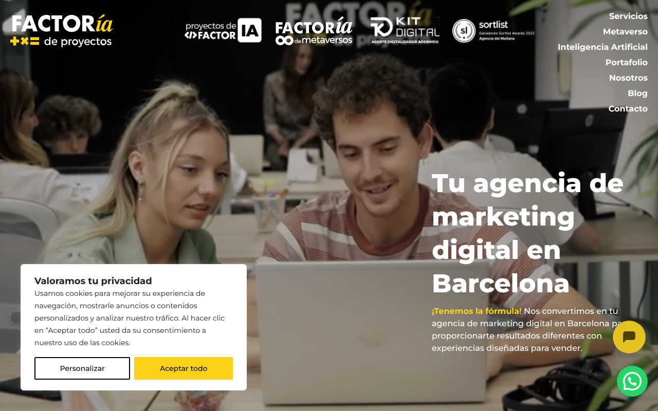 Factoría de Proyectos screenshot