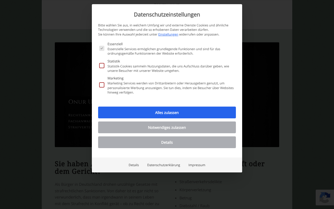 Rechtsanwalt Özata - Strafverteidiger / Fachanwalt für Strafrecht / Berlin / Criminal Defense Lawyer / Ceza Avukatı screenshot