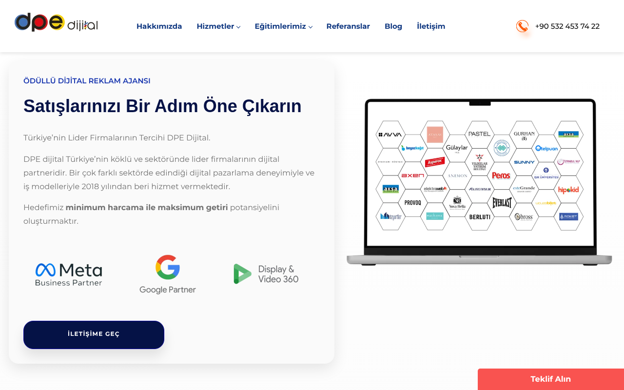 DPEDijital Dijital Pazarlama, Sosyal Medya ve Medya Satın Alma Ajansı screenshot
