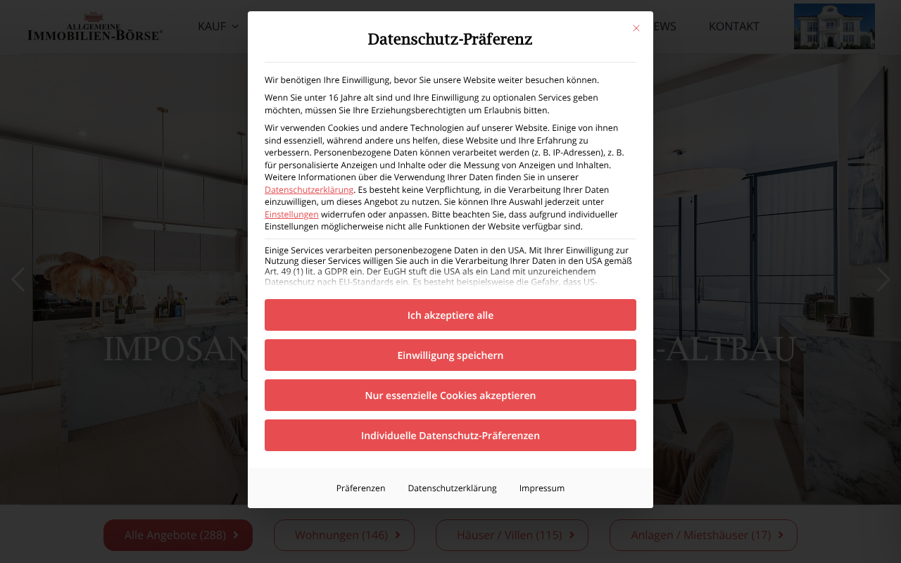 Allgemeine Immobilien-Börse screenshot