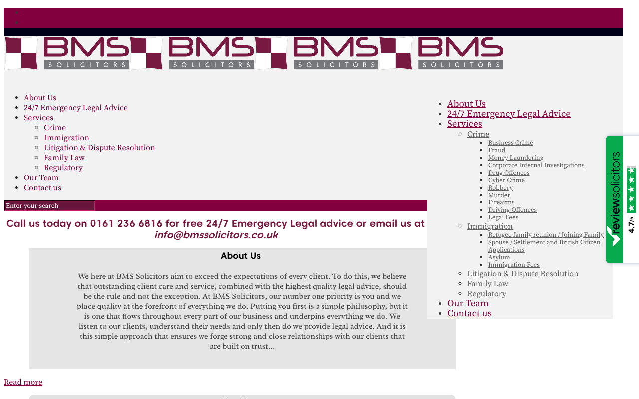 BMS Solicitors screenshot