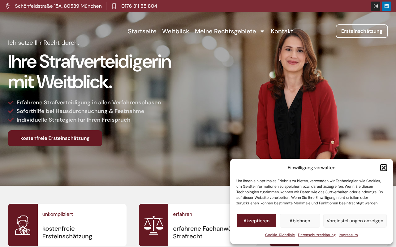 Sümeyra Öz Rechtsanwältin screenshot