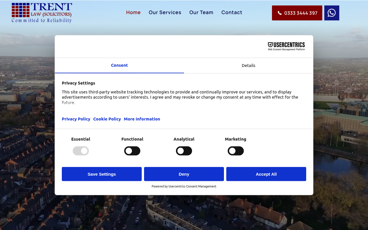Trent Law (Solicitors) - Sheffield screenshot