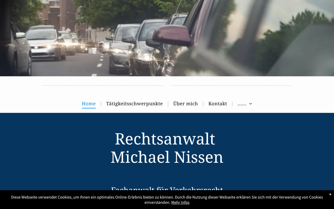 Rechtsanwalt Michael Nissen Fachanwalt für Verkehrsrecht screenshot