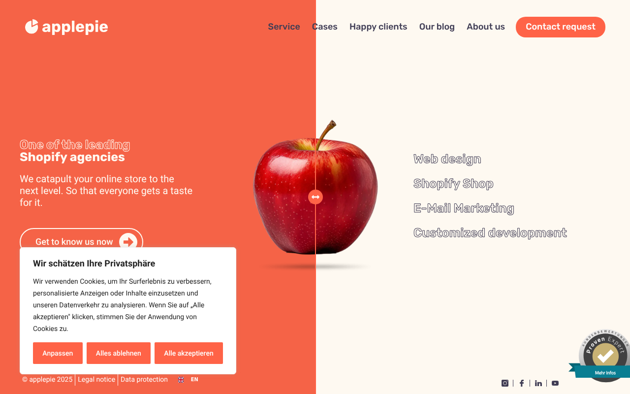 applepie Berlin | Shopify | E-Commerce Experten screenshot