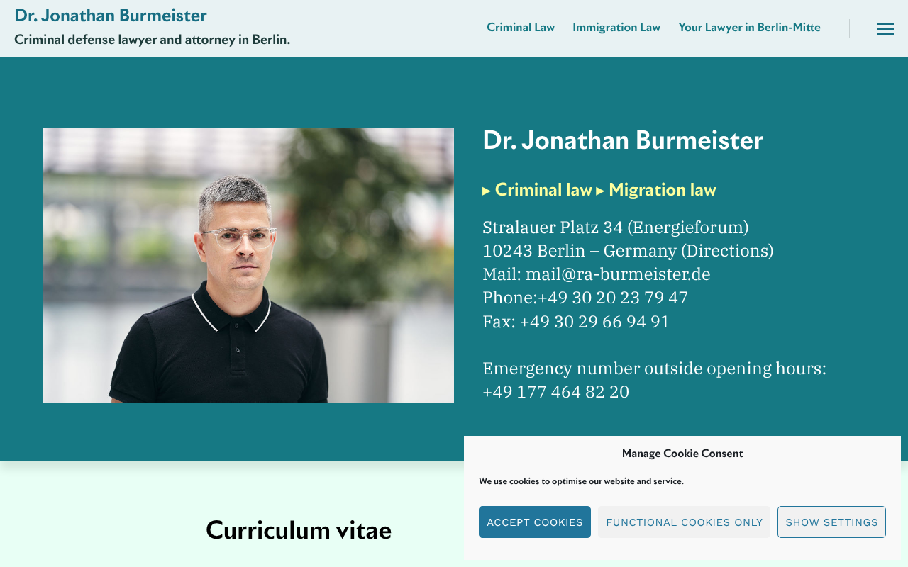 Dr. J. Burmeister Strafverteidiger Criminal Lawyer Criminal Law Berlin screenshot