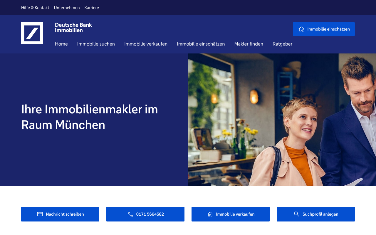 Deutsche Bank Immobilien Gabriele Wiesender, selbstständige Immobilienberaterin screenshot
