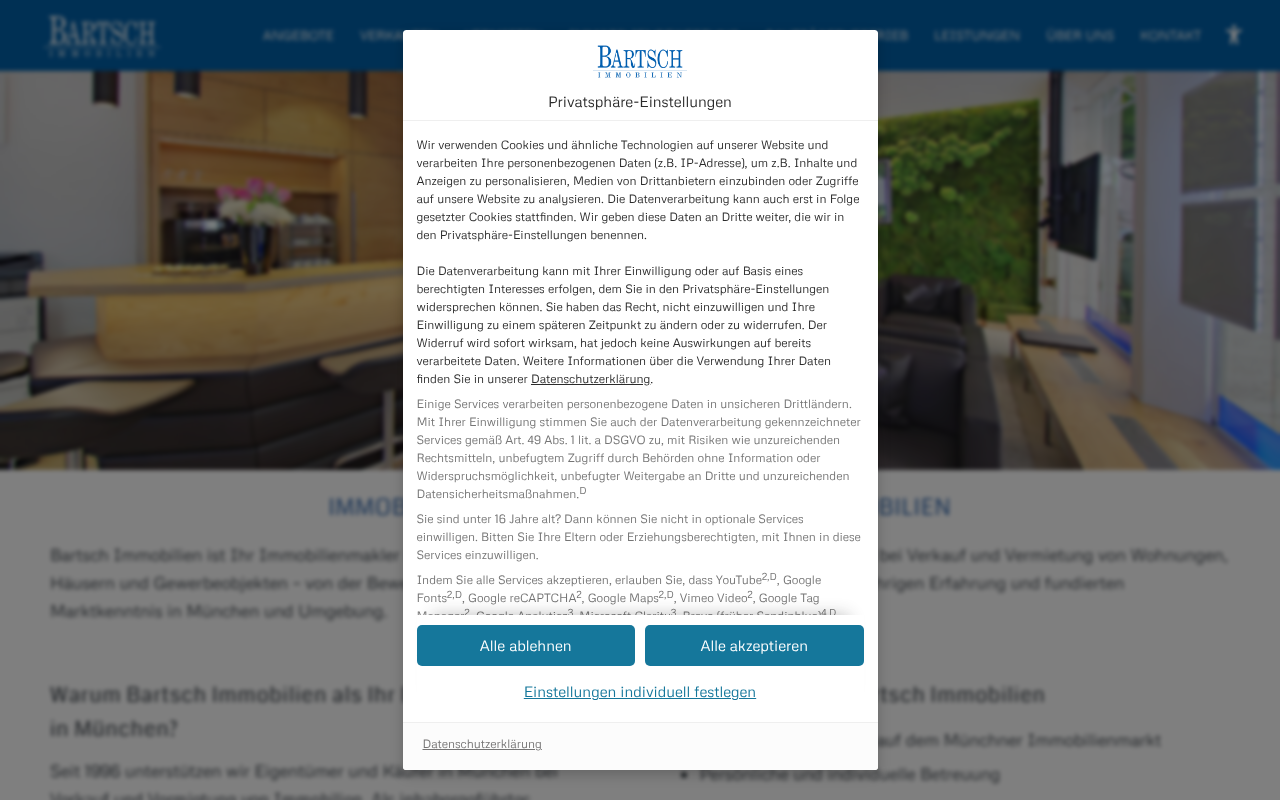 Bartsch Immobilien GmbH - München screenshot