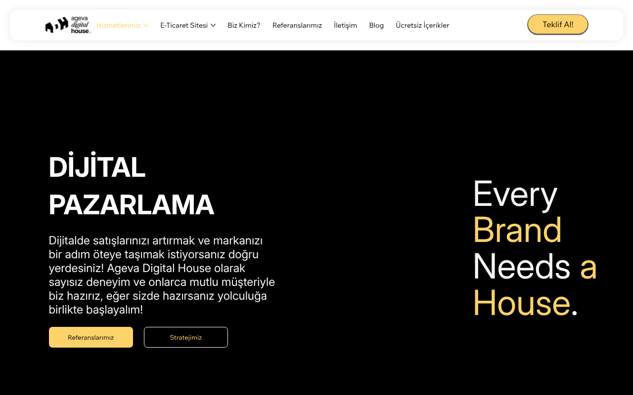 Ageva Digital House - Dijital Pazarlama Ajansı screenshot