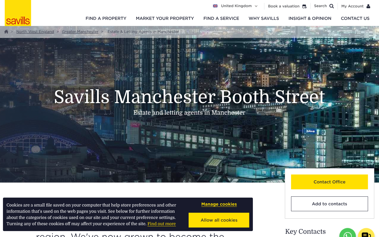 Savills Manchester Booth Street screenshot