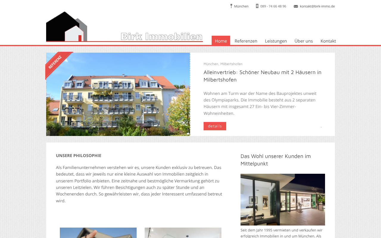 Birk Immobilien screenshot