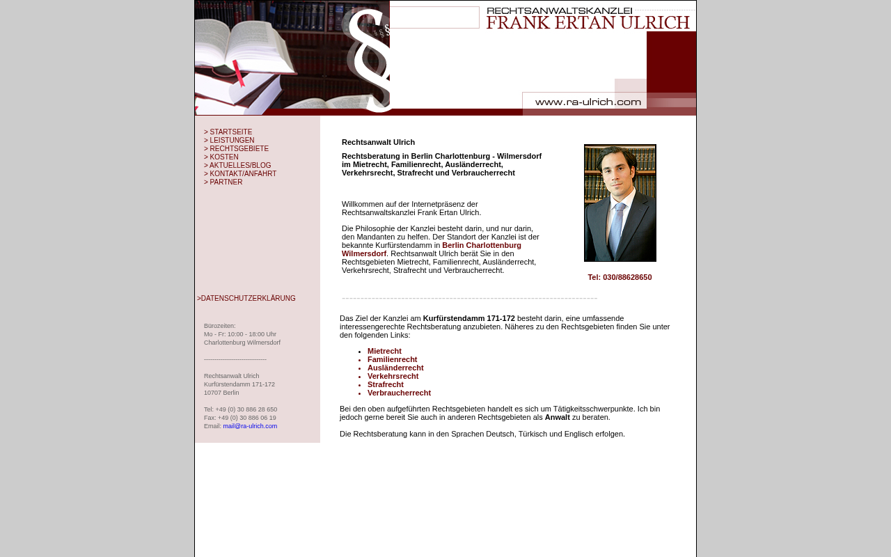 Rechtsanwalt Frank Ertan Ulrich screenshot