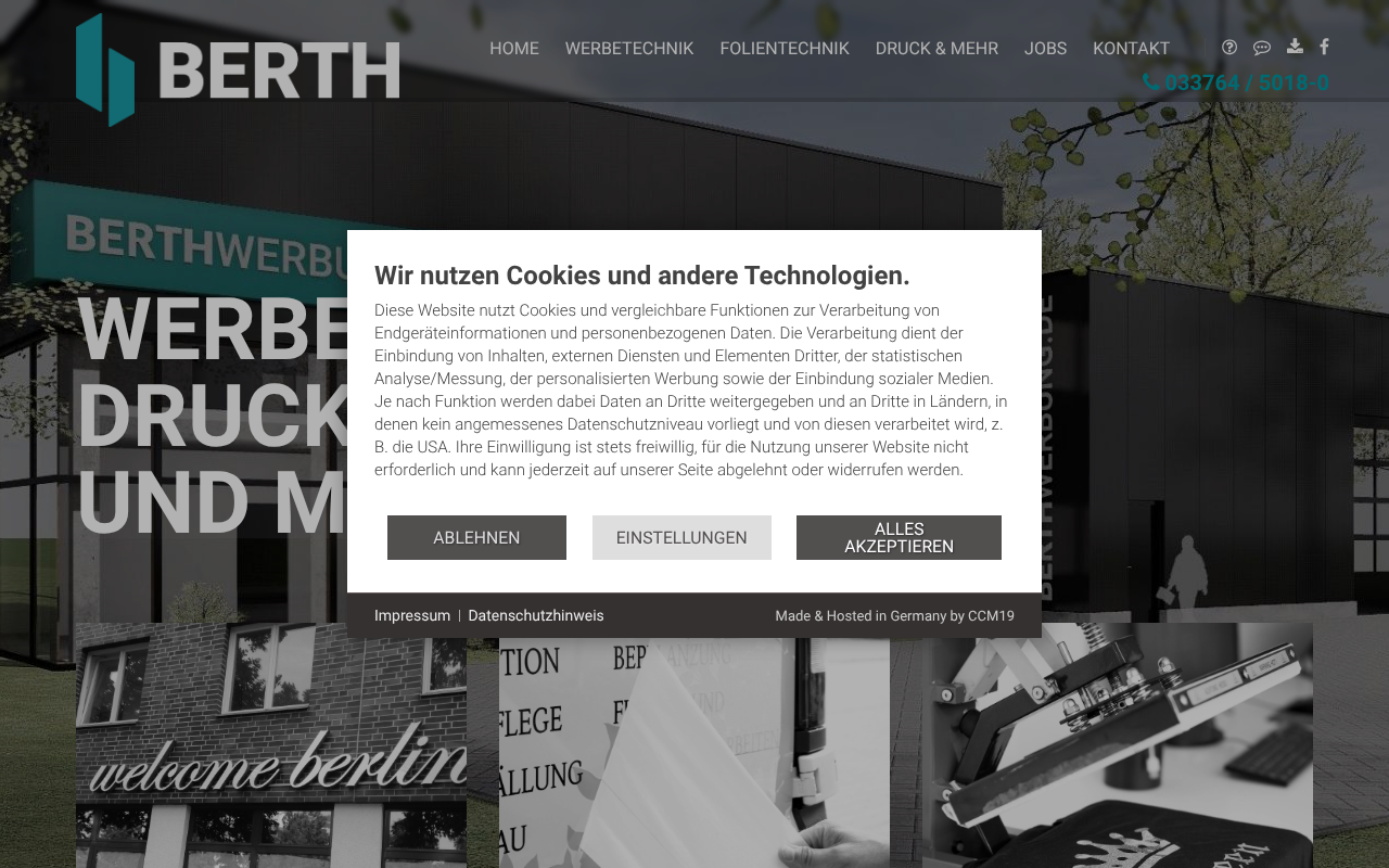 BERTH Werbung GmbH & Co. KG screenshot