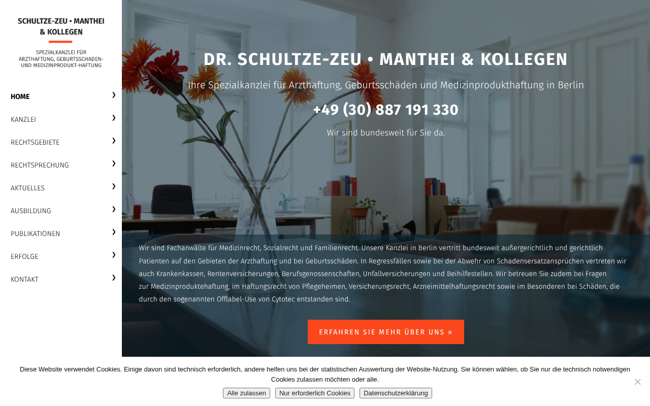 Rechtsanwälte Dr. Schultze-Zeu, Manthei & Kollegen screenshot