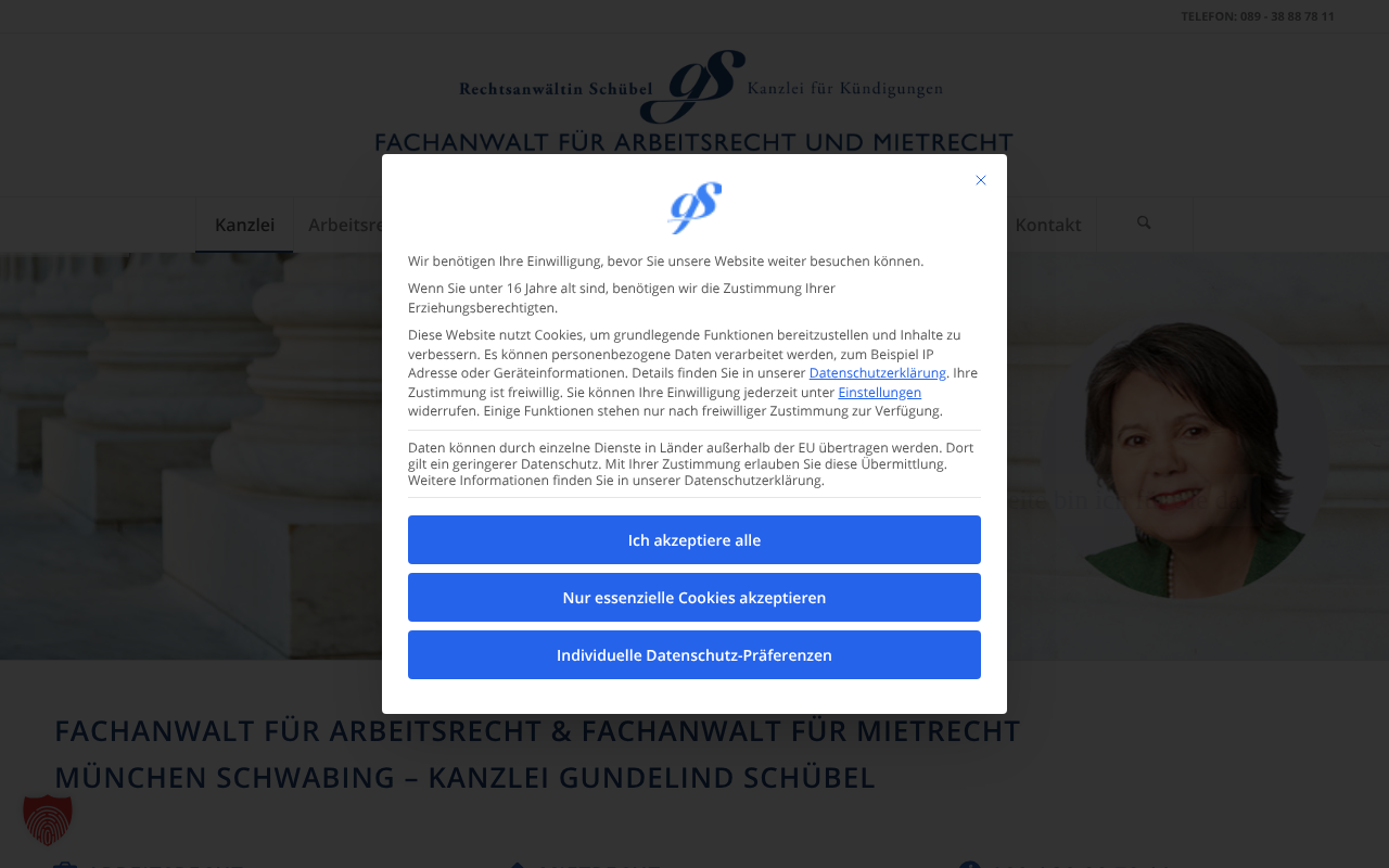 Rechtsanwalt Schübel screenshot