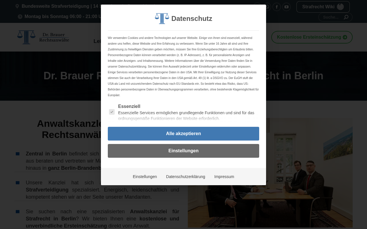 Dr. Brauer Rechtsanwälte Berlin screenshot