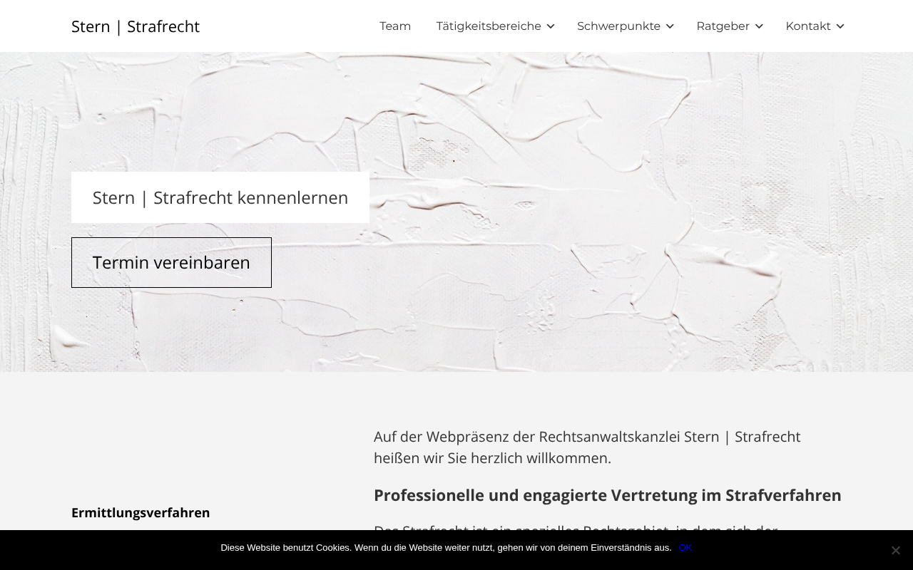Stern Strafrecht Rechtsanwaltskanzlei - Fachanwalt für Strafrecht - Criminal Law Berlin screenshot