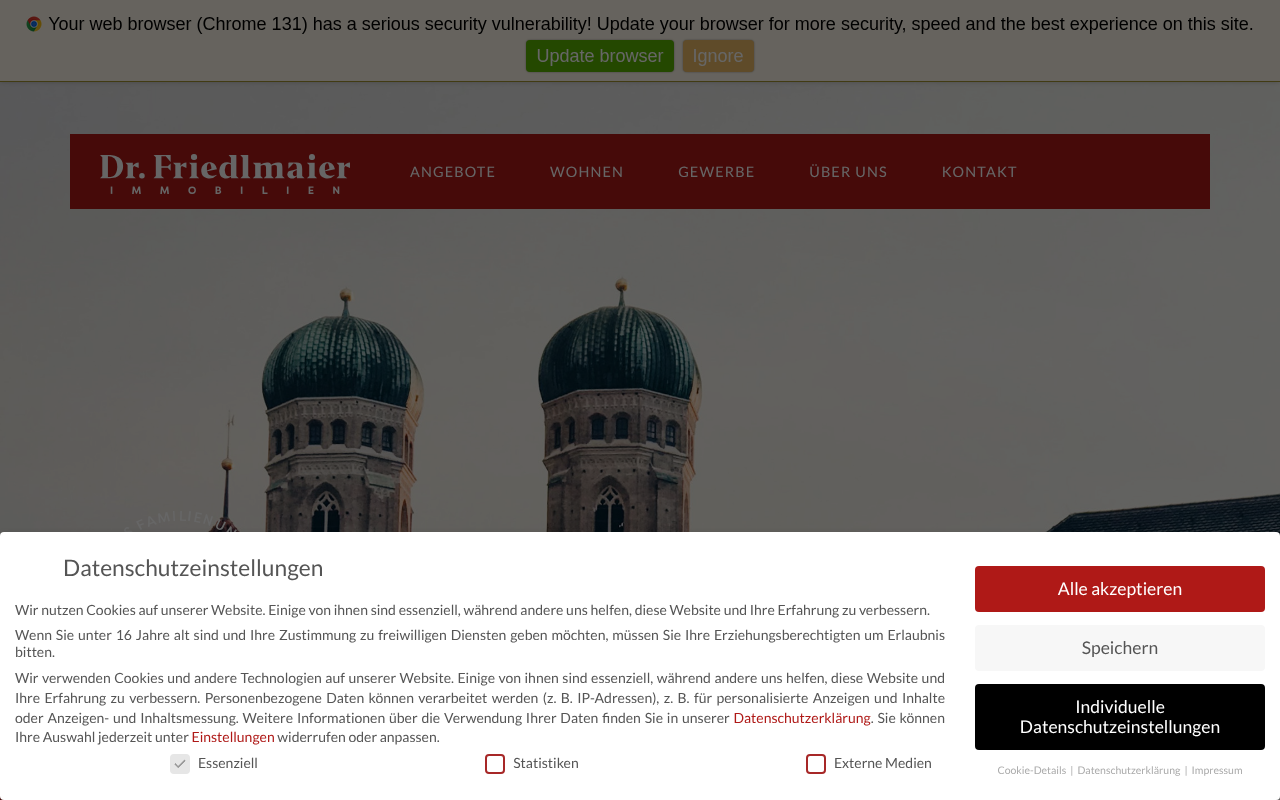 Dr. Friedlmaier Immobilien screenshot