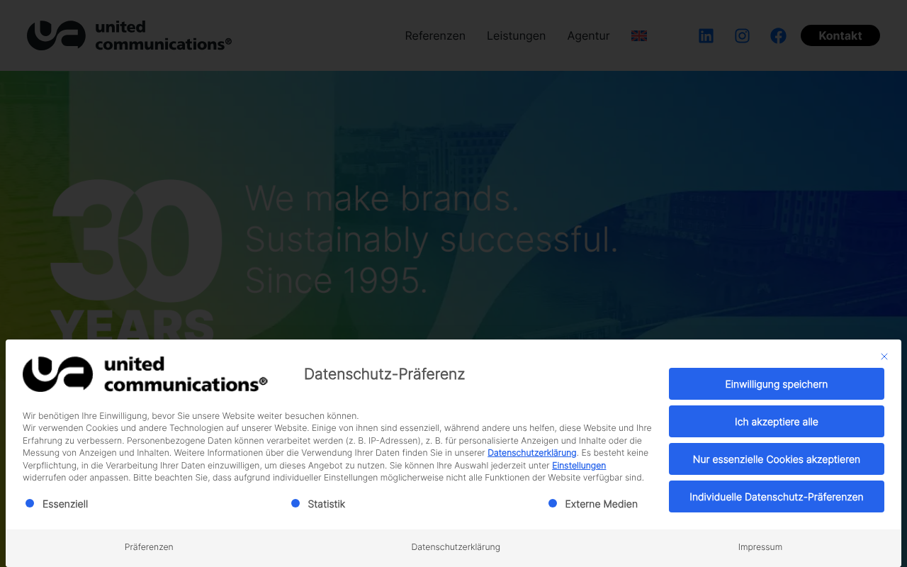 united communications GmbH - Digital Marketing & PR Agency Berlin screenshot