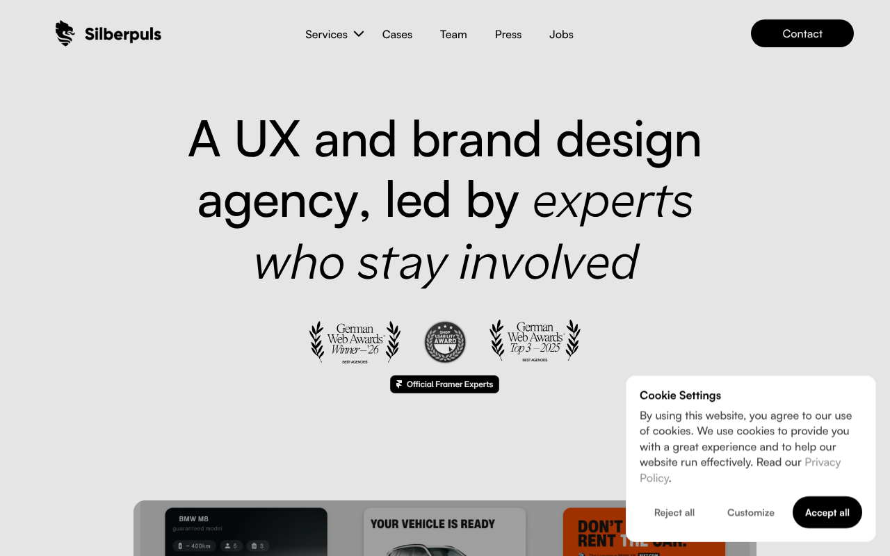 Silberpuls GmbH & Co. KG, UX Design Agency screenshot