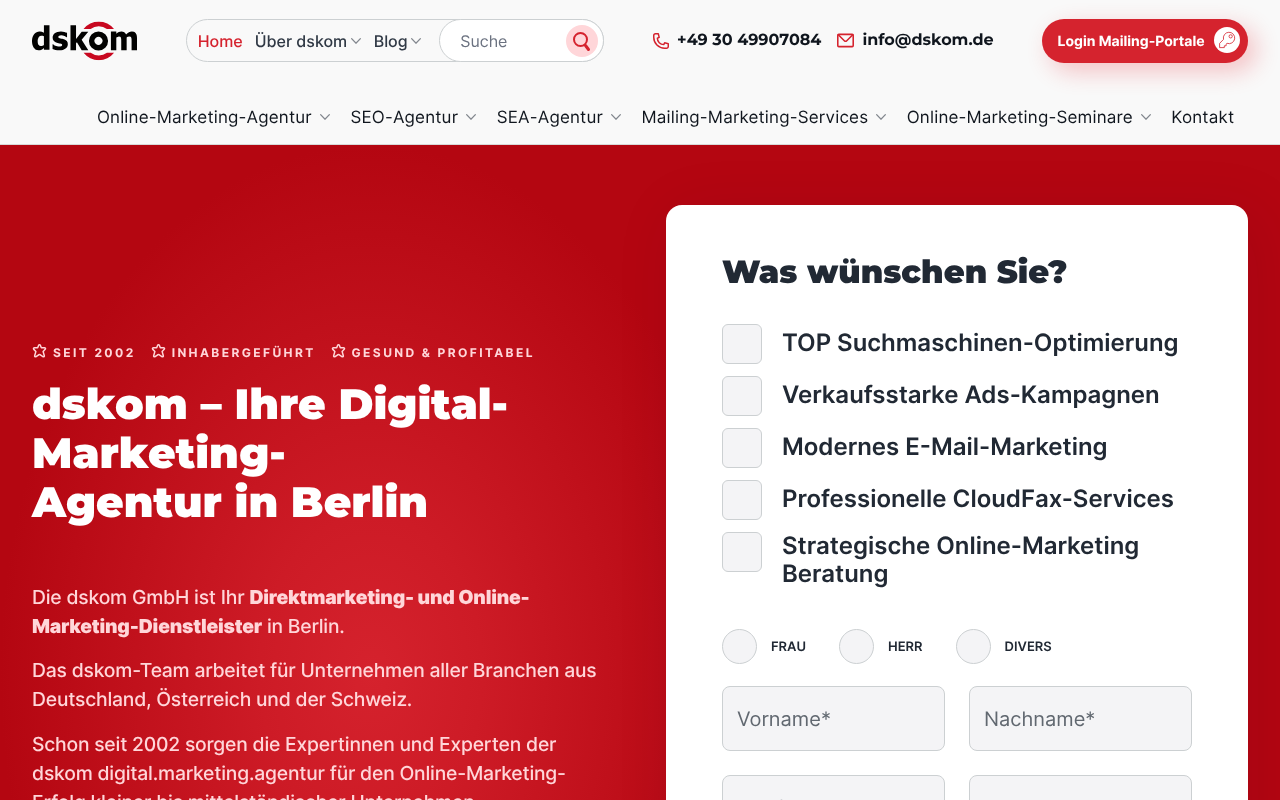 dskom digital.marketing.agentur screenshot