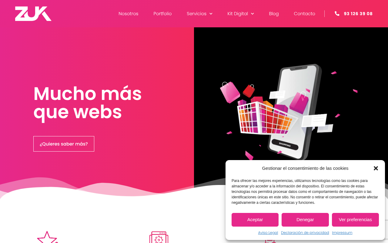 Agencia marketing digital | ZUK screenshot