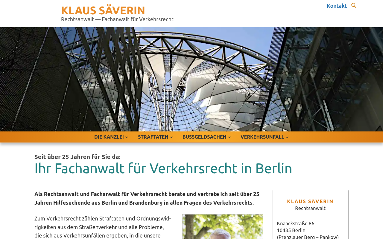 Klaus Säverin Attorney & Specialist Lawyer for Traffic Law