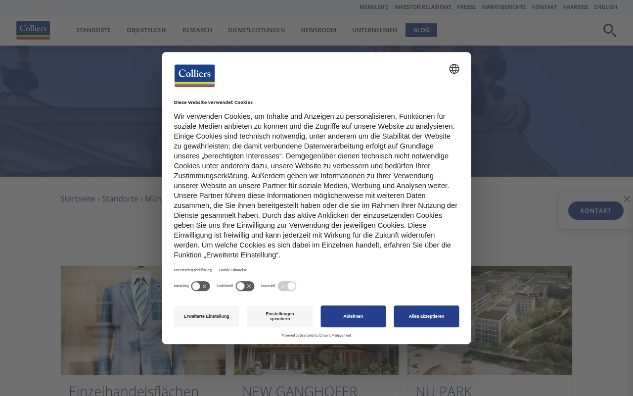 Colliers International Deutschland GmbH screenshot