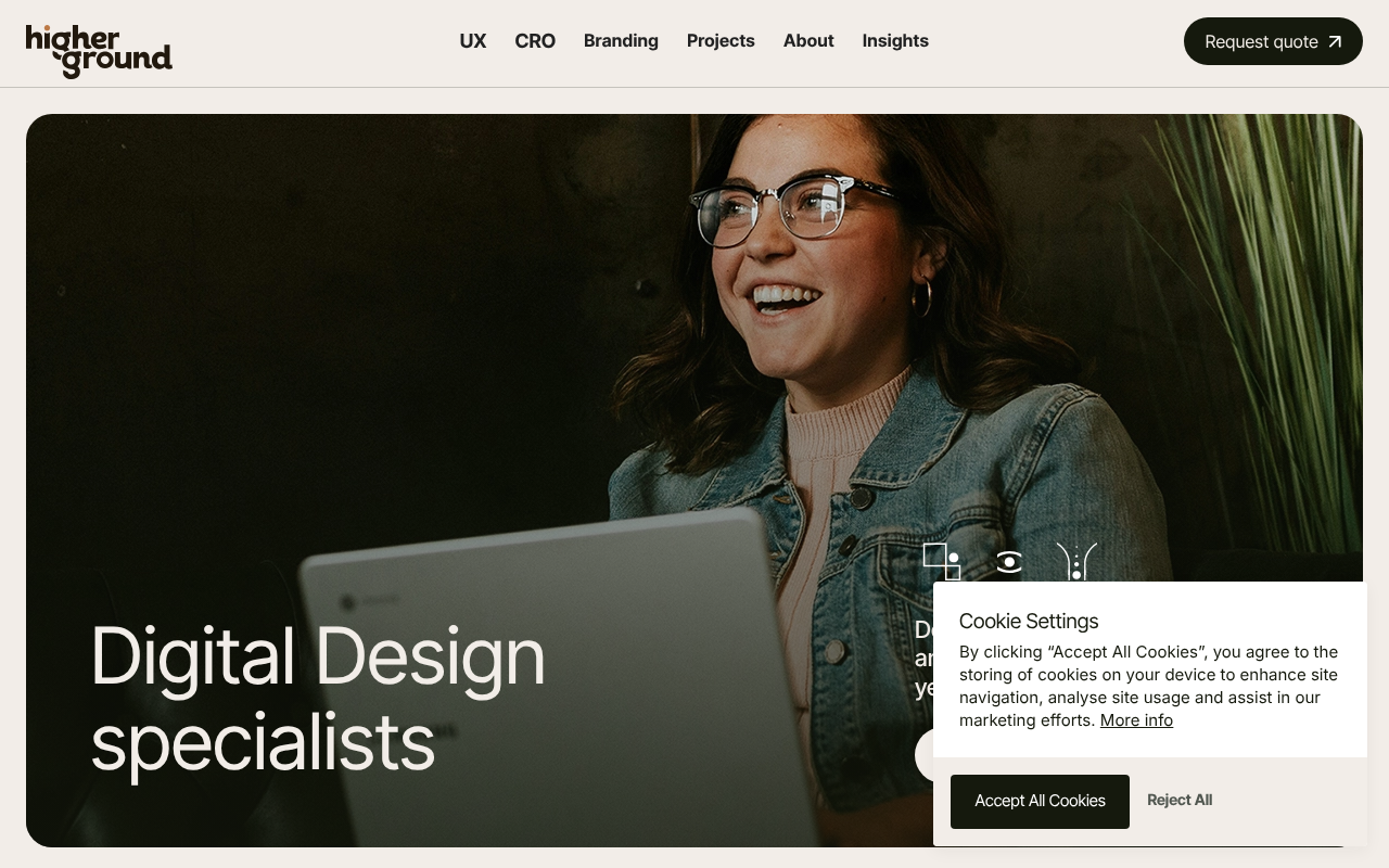 Higher Ground Marketing - CRO & UX Experts — Web Directory