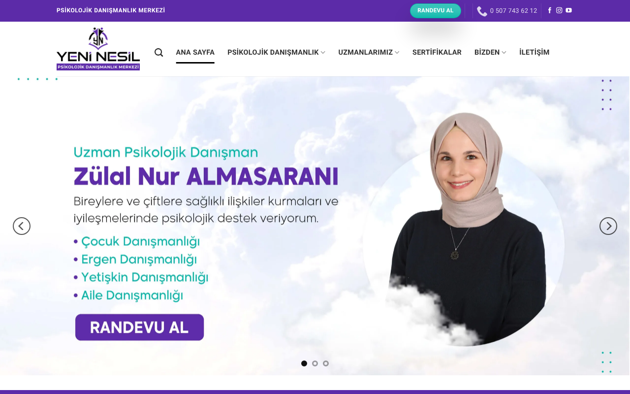 https://www.yeninesildanisman.com screenshot